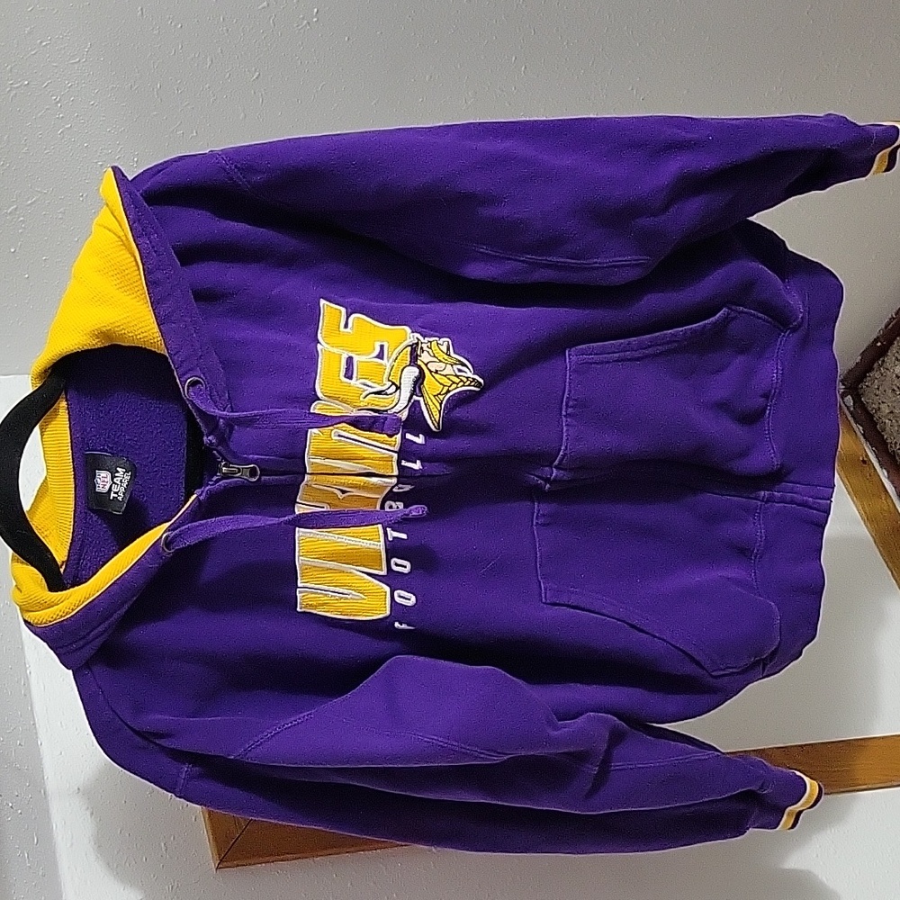 Vikings Football hooded zipup sweatshirt